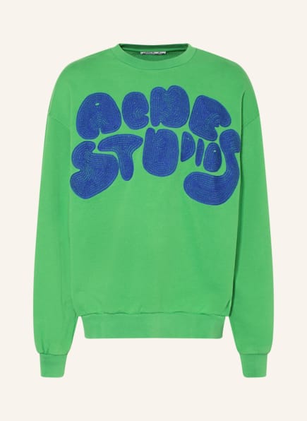 Acne Studios Sweatshirt with embroidery, Color: GREEN/ BLUE (Image 1)