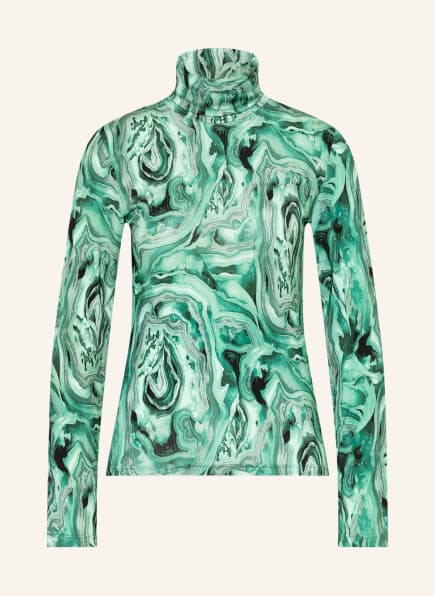 GESTUZ Turtleneck shirt MILIAGZ, Color: GREEN/ DARK GREEN (Image 1)