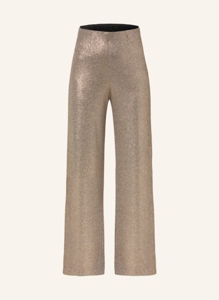 SEDUCTIVE Wide leg trousers KIMBERLY with glitter thread, Color: GOLD (Image 1)