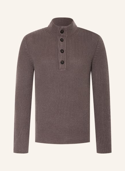IRIS von ARNIM Cashmere half-zip sweater CONNOR , Color: TAUPE (Image 1)