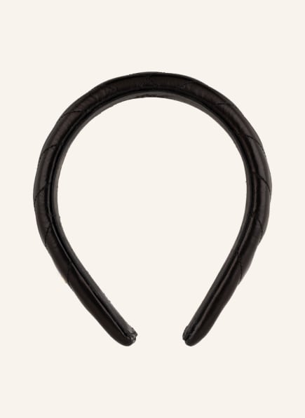 GUCCI Hair band in leather, Color: BLACK (Image 1)