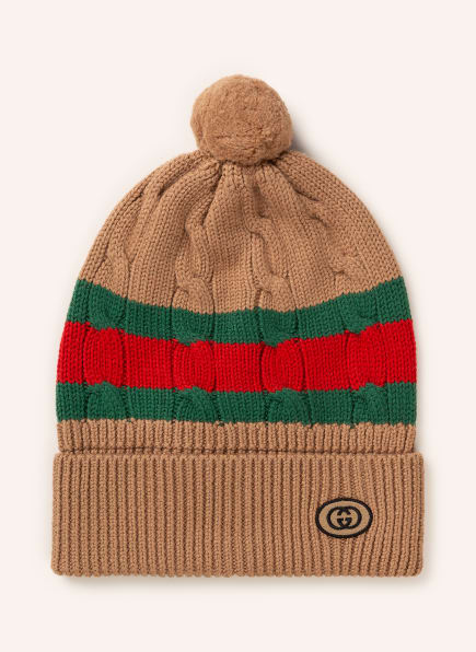 GUCCI Hat, Color: BEIGE/ GREEN/ RED (Image 1)