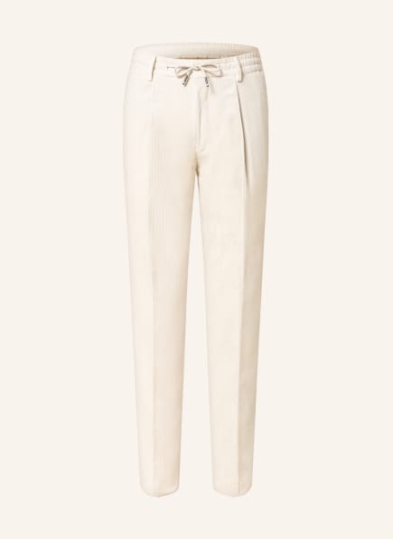 BOSS Corduroy trousers T-GEE-DS in jogger style extra slim fit, Color: CREAM (Image 1)