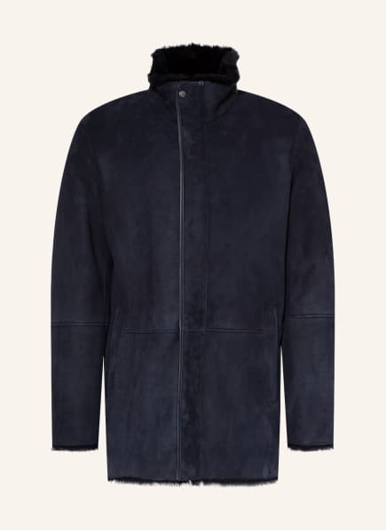 PAUL & SHARK Leather coat, Color: DARK BLUE (Image 1)