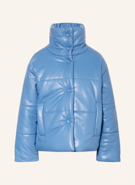 Nanushka Quilted jacket HIDE in leather look, Color: LIGHT BLUE (Image 1)
