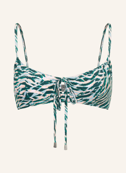 SEAFOLLY Bralette bikini top WILD AT HEART , Color: GREEN/ LIGHT ORANGE (Image 1)