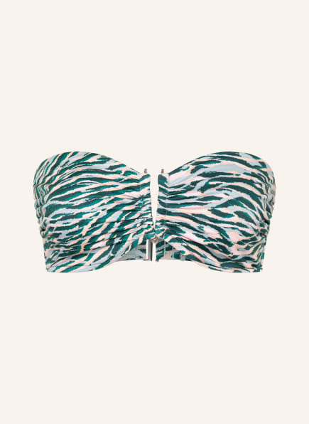 SEAFOLLY Bandeau bikini top WILD AT HEART , Color: GREEN/ MINT/ NUDE (Image 1)