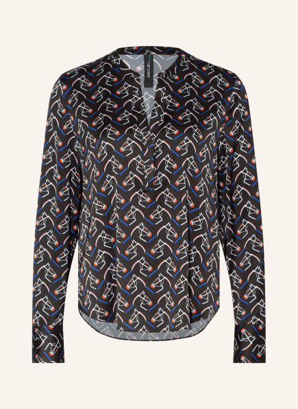MARC CAIN Shirt blouse , Color: BLACK/ BLUE/ ORANGE (Image 1)