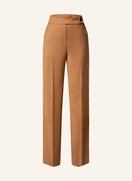 HUGO Wide leg trousers HETTIS, Color: BROWN (Image 1)