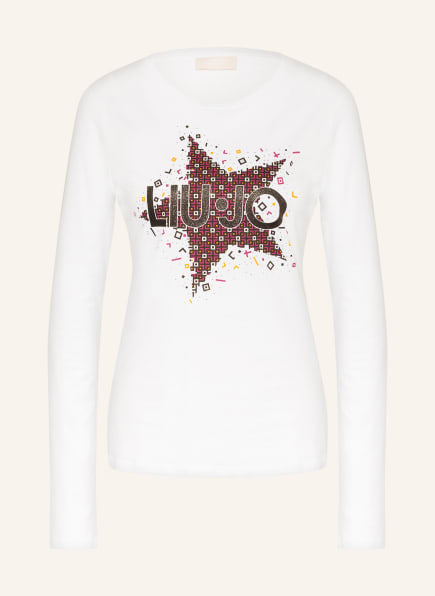 LIU JO Long sleeve shirt with decorative gems , Color: WHITE (Image 1)