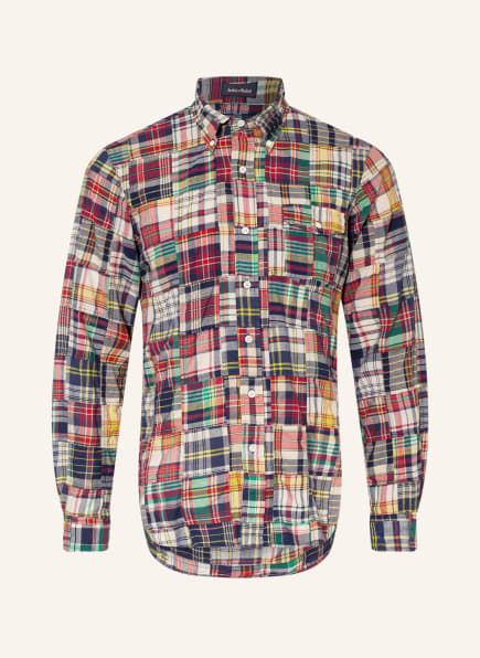 POLO RALPH LAUREN Hemd Custom Fit, Farbe: DUNKELBLAU/ CREME/ ROT (Bild 1)