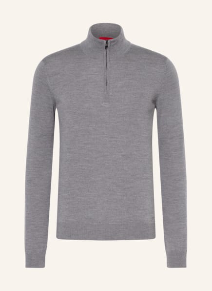 HUGO Half-zip sweater SAN QUIRIN, Color: GRAY (Image 1)
