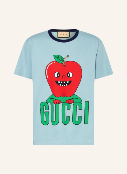 GUCCI T-shirt , Color: LIGHT BLUE/ RED/ LIGHT GREEN (Image 1)