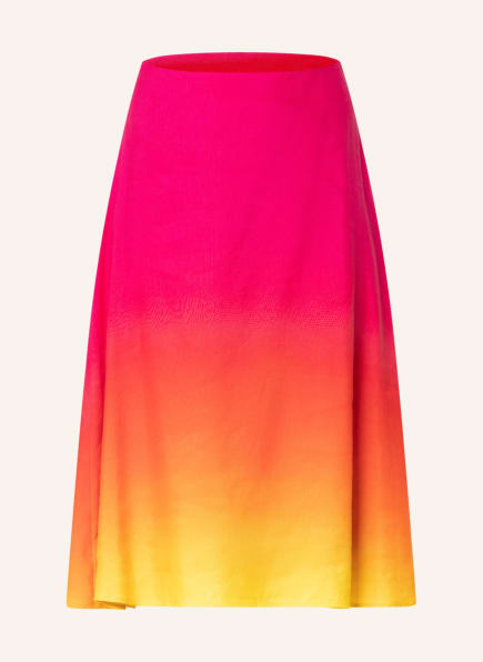 LAUREN RALPH LAUREN Skirt with linen, Color: PINK/ YELLOW/ RED (Image 1)