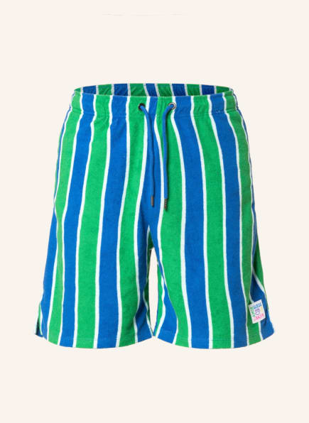 GUESS Terry cloth shorts , Color: GREEN/ BLUE/ WHITE (Image 1)