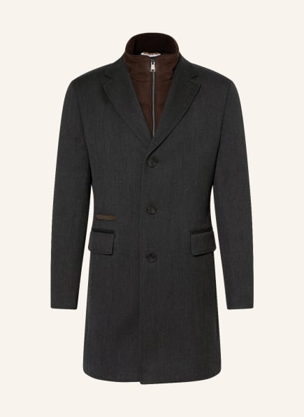 BOSS Coat HYDE with detachable trim, Color: DARK GRAY (Image 1)