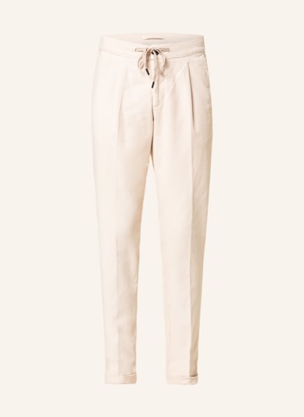 STROKESMAN'S Corduroy trousers LEO in jogger style slim fit , Color: ECRU (Image 1)