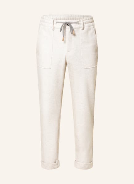 eleventy Spodnie garniturowe w stylu dresowym Extra Slim Fit, Kolor: ECRU (Obrazek 1)