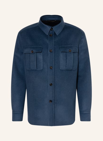 Brioni Overshirt with cashmere in dark 