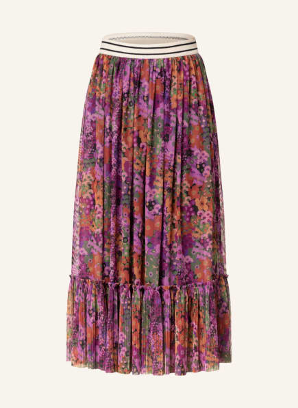 rich&royal Mesh skirt, Color: PURPLE/ DARK ORANGE/ GREEN (Image 1)
