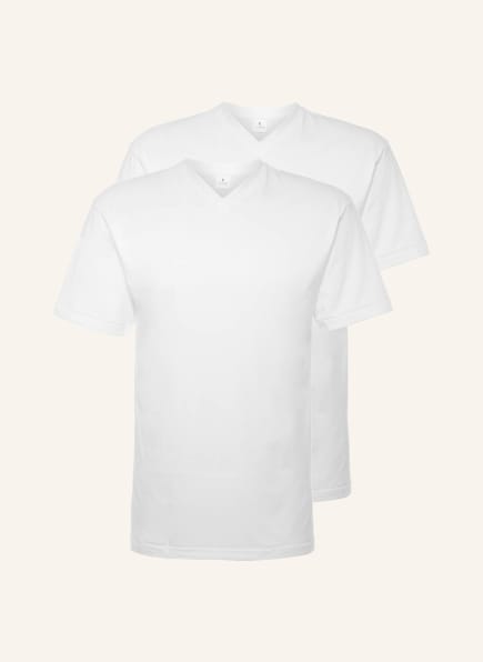RAGMAN 2er-Pack V-Shirts , Farbe: WEISS (Bild 1)