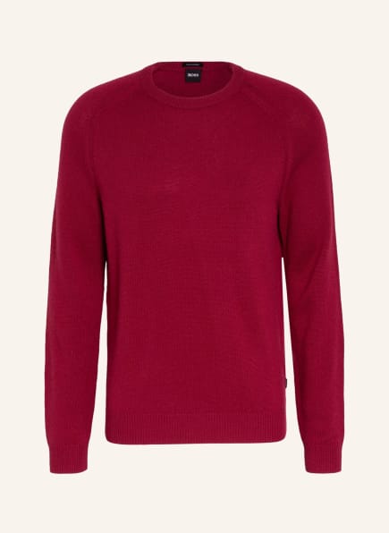 BOSS Cashmere-Pullover DAVIDO, Farbe: DUNKELROT (Bild 1)