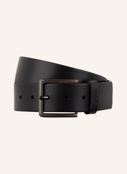 HUGO Leather belt GIONIO, Color: BLACK (Image 1)