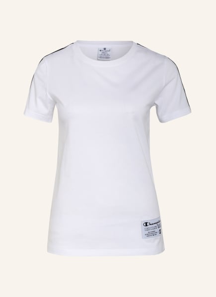 Champion T-Shirt mit Galonstreifen, Farbe: WEISS (Bild 1)