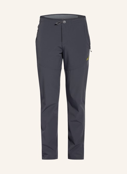me°ru' Outdoor trousers KUMEU, Color: DARK GRAY/ NEON YELLOW (Image 1)
