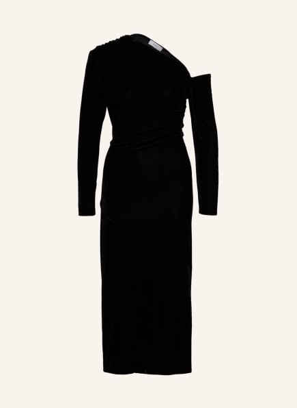 REISS One-Shoulder-Kleid BELLA aus Samt, Farbe: SCHWARZ (Bild 1)
