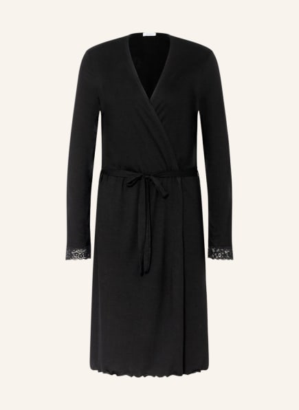 darling harbour Women's dressing gown, Color: BLACK (Image 1)