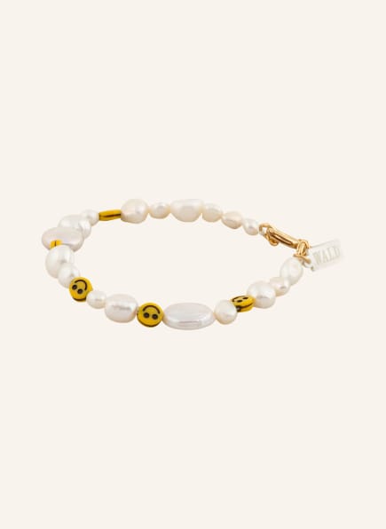 WALD Armband SMILIE DUDE, Farbe: WEISS/ GELB/ GOLD (Bild 1)