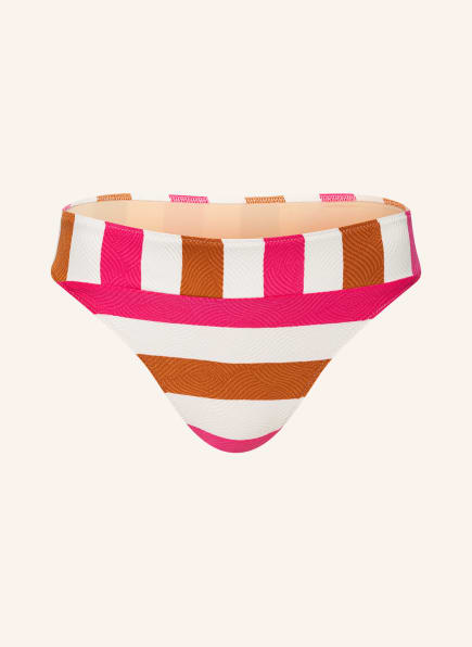 MARIE JO Basic bikini bottoms TERRASSA , Color: CREAM/ NEON PINK/ DARK ORANGE (Image 1)