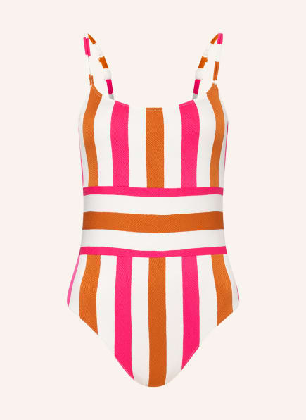 MARIE JO Swimsuit TERRASSA , Color: WHITE/ PINK/ DARK ORANGE (Image 1)