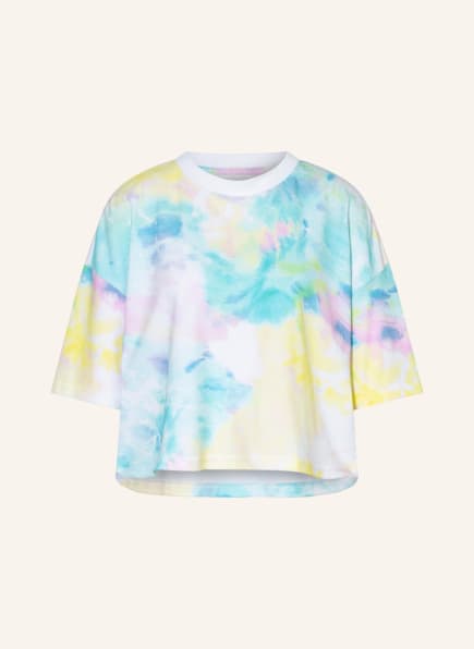BOSS Cropped shirt , Color: WHITE/ NEON TURQUOISE/ LIGHT PINK (Image 1)