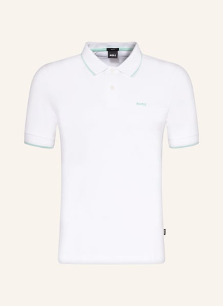 BOSS Piqué-Poloshirt PHILLIPSON Slim Fit, Farbe: WEISS (Bild 1)