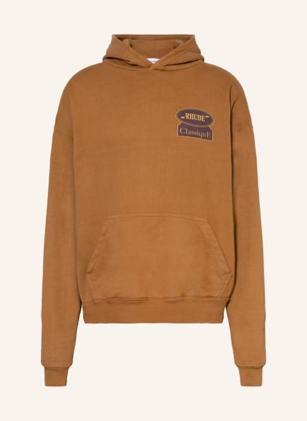 RHUDE Oversized hoodie, Color: BROWN (Image 1)