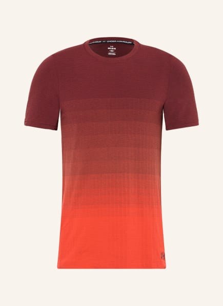 UNDER ARMOUR T-shirt UA SEAMLESS LUX, Color: DARK RED (Image 1)