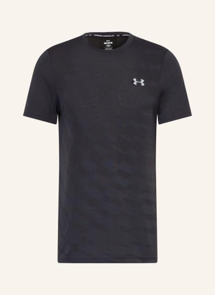 UNDER ARMOUR T-shirt UA SEAMLESS RADIAL with mesh, Color: BLACK (Image 1)