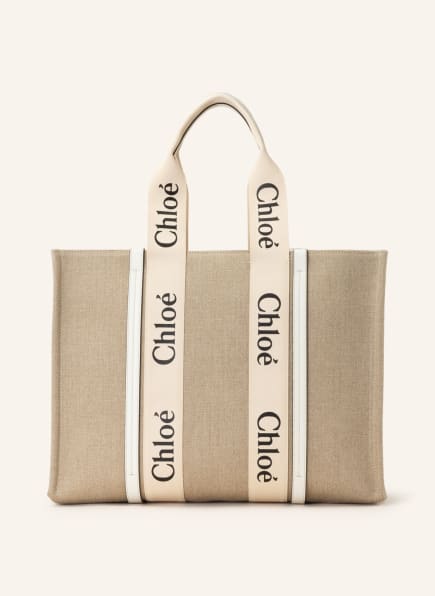 Chloé Shopper WOODY , Farbe: BEIGE/ CREME (Bild 1)