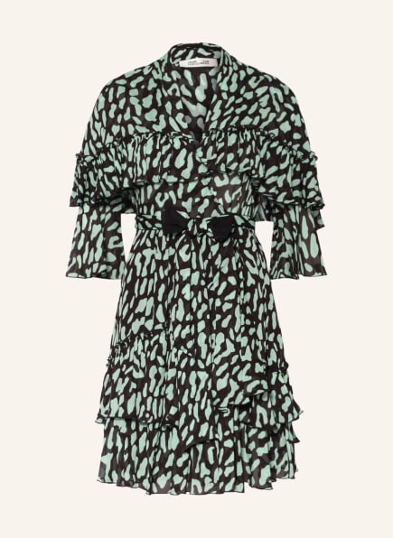 DIANE VON FURSTENBERG Wrap dress OLIVIA, Color: BLACK/ MINT (Image 1)