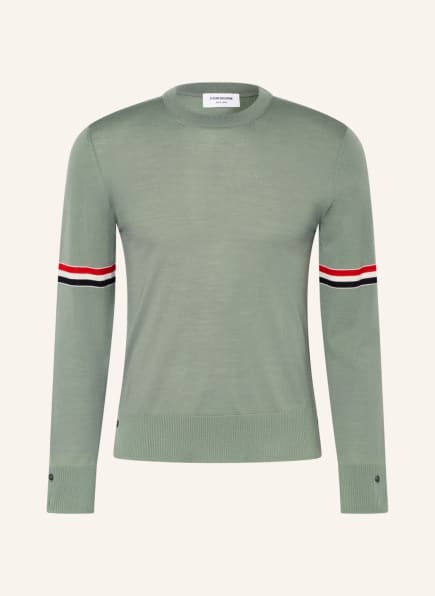 THOM BROWNE. Sweater in light green 