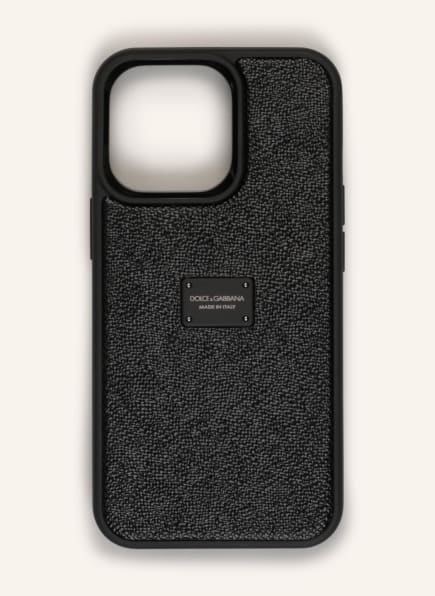 Dolce & Gabbana Leder Cover iPhone 13 Pro aus Kalbsleder in Schwarz Damen Accessoires Handyhüllen 