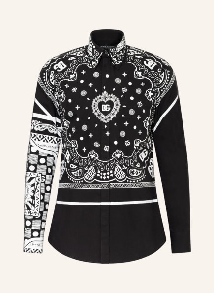 DOLCE & GABBANA Shirt slim fit , Color: BLACK/ WHITE (Image 1)