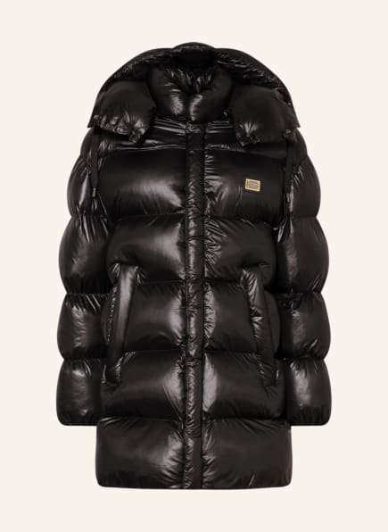 DOLCE & GABBANA Oversized quilted vest with removable hood , Color: BLACK (Image 1)