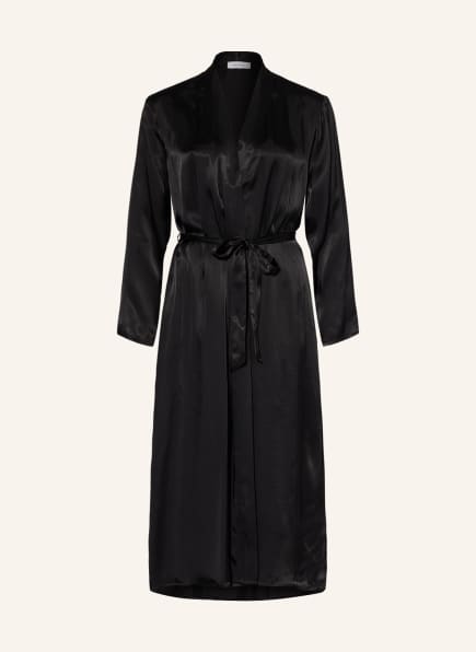 darling harbour Women's dressing gown, Color: BLACK (Image 1)