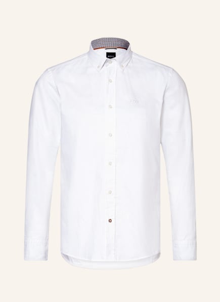 BOSS Piqué-Hemd HAL Casual Fit, Farbe: WEISS (Bild 1)