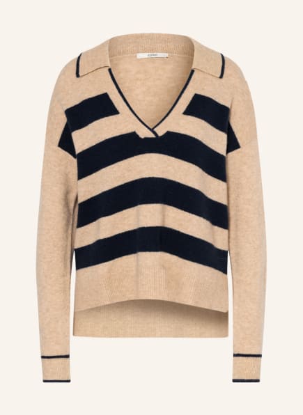ESPRIT Pullover, Farbe: BEIGE/ DUNKELBLAU (Bild 1)