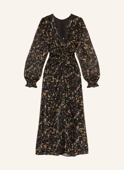 Lala Berlin Kleid DOLLINA mit Seide, Farbe: SCHWARZ/ BEIGE/ LILA (Bild 1)