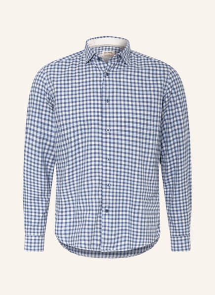 FIL NOIR Flannel shirt shaped fit , Color: BLUE/ LIGHT BLUE/ WHITE (Image 1)